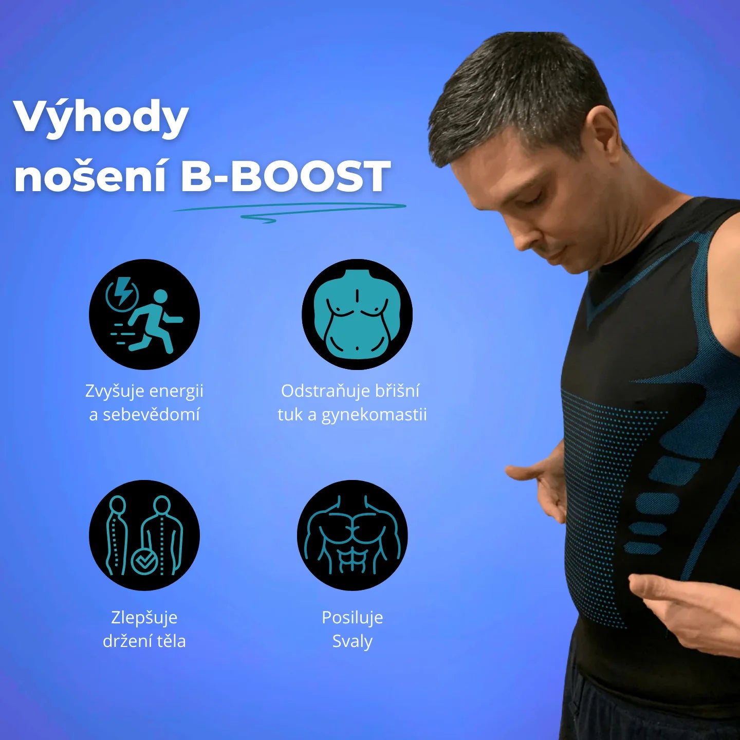 B-BOOST® v2.0 | Vylepšete své držení těla, zpevněte břicho, změňte svůj vzhled.
