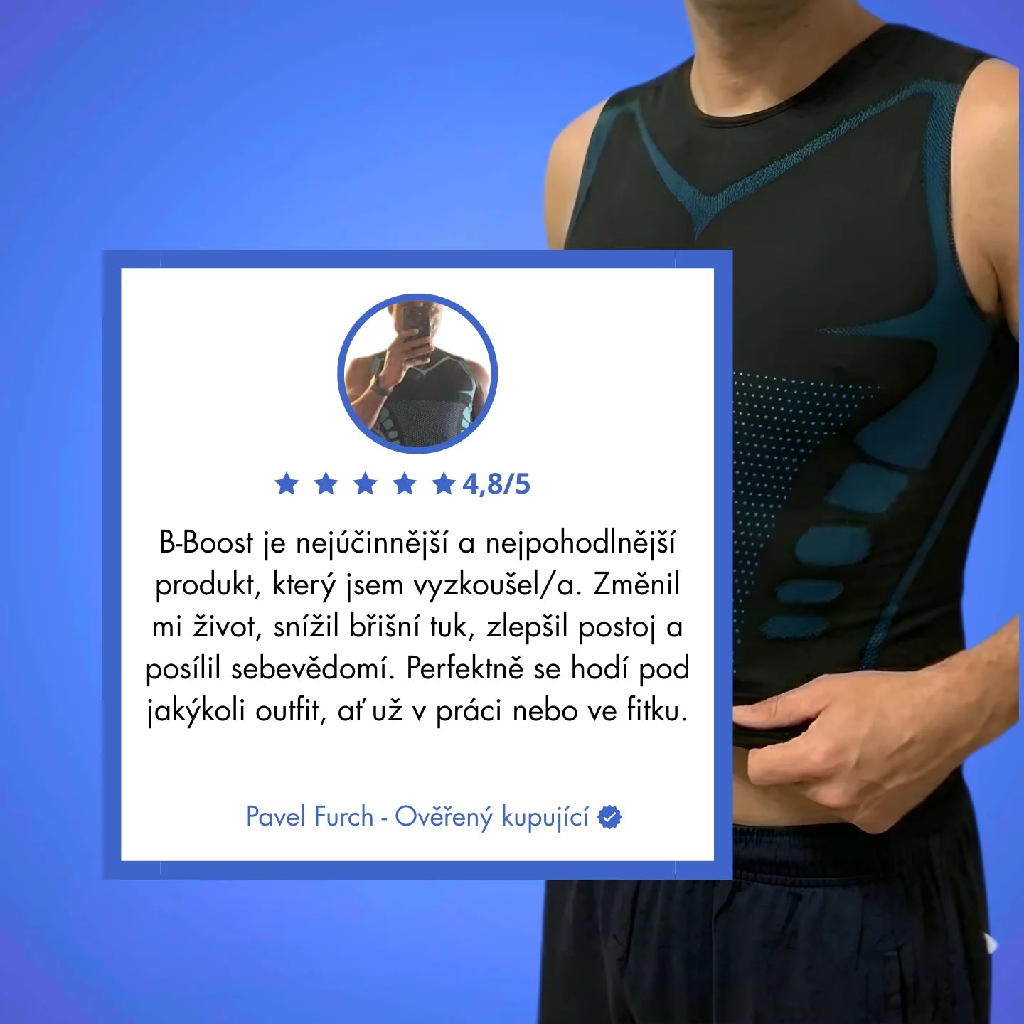 B-BOOST® v2.0 | Vylepšete své držení těla, zpevněte břicho, změňte svůj vzhled.